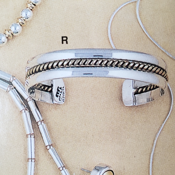 Silpada Sterling Silver Brass Braid Vintage Cuff B0001 - Picture 12 of 12